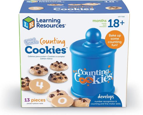 Counting Learning Resources Smart Cookies - Chocolate Chip Play Food, Preschool Activities, Toddler Sensory Toy, Play