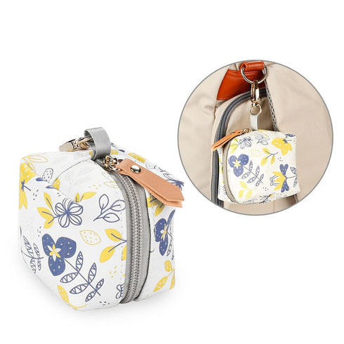 GANYKQ 2 Multifunctional Pacifier Holder Bag PU Leather Pacifier Case Bag Pacifier Storage Container Holds Pacifiers