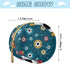 PYBUG Soccer Round Pacifier Storage Case, Polyester & TPU Lined with Hook Buckle, Pacifier Container Box for Baby