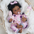 WOOROY Realistic Reborn Baby Doll Black Girl 18 Inch African American Newborn