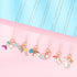 Hicarer 6 Pieces Unicorn Necklaces and Mermaid Necklace, Cute Rainbow Heart Crown for Christmas Party Favors