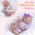 Set 3+, Aori Realistic Reborn Baby Dolls - Weighted Lifelike Newborn Baby Girl with Flexible Limbs, Cute Soft Body