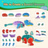 Playset 3 4 5 6 Wooden Dinosaur Blocks, Snap Together Building Toys, Dinosaur Take Apart Toy for Kids, Fine Motor Skill
