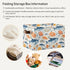 CWUPZAY 1 Pack Salmon Tuna Storage Basket Canvas Fabric Collapsible Storage Bins Box Organizer Waterproof for Home