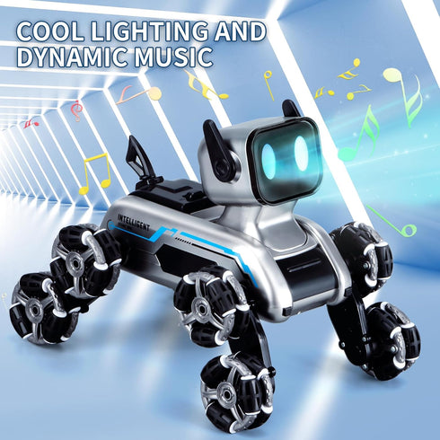 Rasout 8WD 2.4Ghz 6 7 8 9 10 11 12 13 Robot Dog Toys, RC Stunt Car for Kids Adults, Gesture Sensor Remote Control Cars