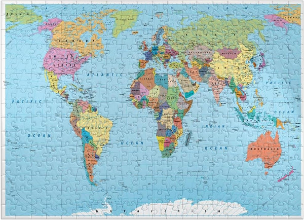 MyPuzzle Color World Map - Borders, Countries, Roads and Cities - Premium