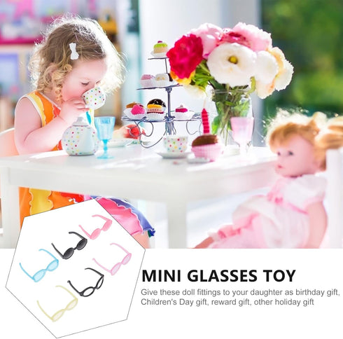 TOYANDONA 40pcs Doll Glasses, Miniature Eyeglasses Costume Accessories for Dollhouse Crafts (Random Color)