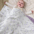 Baby Blankets for Unisex Boys Girls Super Soft Nursery Minky Blankets with Breathable Muslin Cotton Front and 3D Touch Dotted Fleece Backing, Floral Printed Bed Throws Newborn by BOPRIO