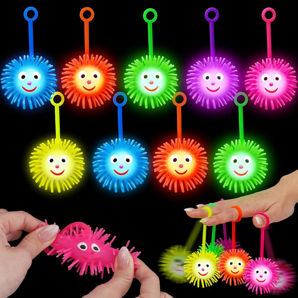 18 PCS LED Puffer Balls Light Up Party Favors for Kids 8-12