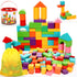 Libima 100 Pcs Wood Building Blocks for Toddlers 2-4 Years, Wooden Building Set with Storage Container, Preschool