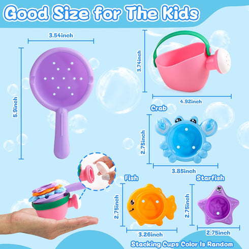 1-3 2-4 1+ 5 Fajiabao Baby Bath Toys for Kids Ages Toddler Bath Toys Mold Free for Bathtub Sand Beach Pool Water Toys