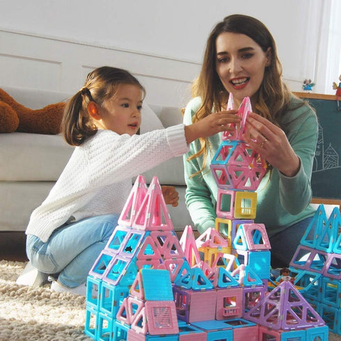 Set, 3 4 5 6 7 8+ 103pcs 3-5 MAGBLOCK Magnetic Building Blocks Upgraded Magnetic Tiles Toys for Year Old Girls, Magnet