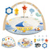 BG-BABYGO Baby Play Gym Activity Mat, 5 Developmental Zones Wooden Tummy Time
