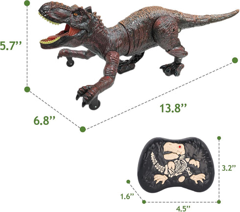 Moskiddo 3-5, 5-7, 8-12, 10-12, 6 7 8 9 10 11 12 Remote Control Dinosaur Toys for Kids Electronic RC T Rex Dino Robot