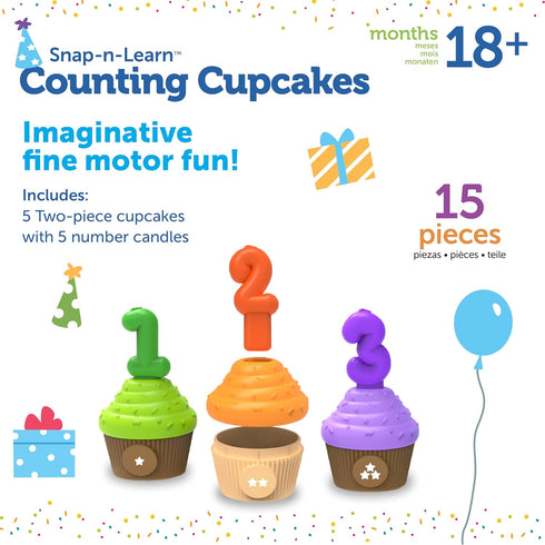 Learning Resources Counting Birthday Cupcakes – Educational Toys for Toddlers – Montessori Food Toys for Ages 18+ months