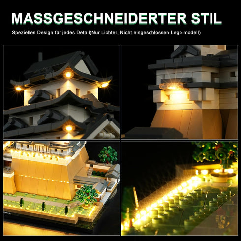 LED Lighting Kit for Lego Architecture Landmarks Collection, Himeji Castle 21060, Compatible with Lego 21060 Building