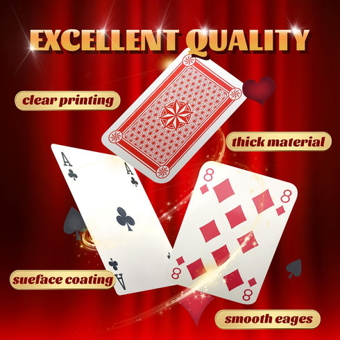 (1 Pack) (16 SeptCity Jumbo Playing Cards, Super Big Giant Game Theme Full Deck Huge Poker Oversize Decorations