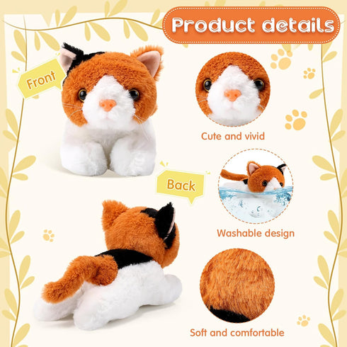 3 Pcs 9 Inch Cat Stuffed Animal Plush - Cute Stuffed Cat Plush Toys - Sleeping Gifts for Boys Girls