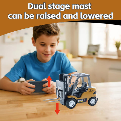 Cranes,1/64 Truck,2 1 GRANTLEY Remote Control RC Forklift Mini Rechargeable Forklift in Transform Lift Fork & Hook