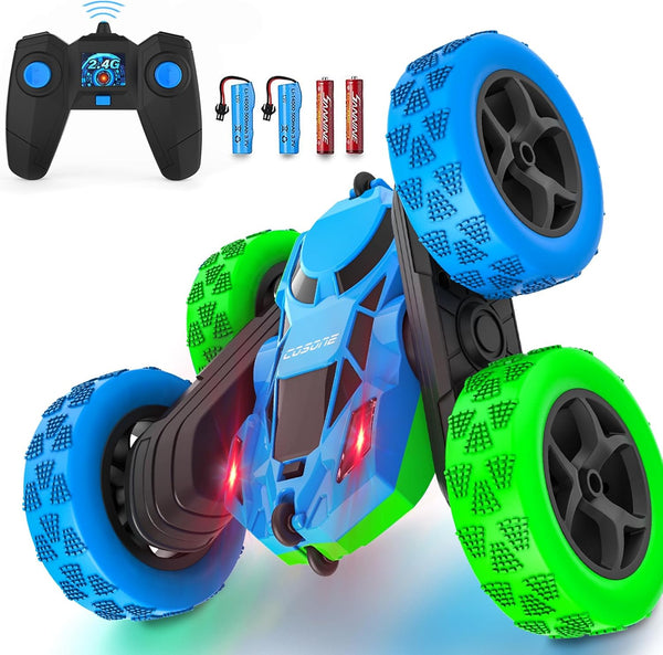 cosone Remote Control Car Toys for Boys, 4WD 2.4GHz Double Sided 360° Rotating All Terrain RC Cars