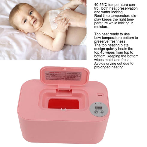 Fuchooky Baby Shower Gifts White, Wipes Warmer with Night Light Temperature Adjustable Refillable Multifunctional