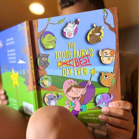 The Tooth Brigade Book and Sprinkles Unicorn Tooth Fairy Pillow Bundle - Interactive Set with 8" Plush Toy and
