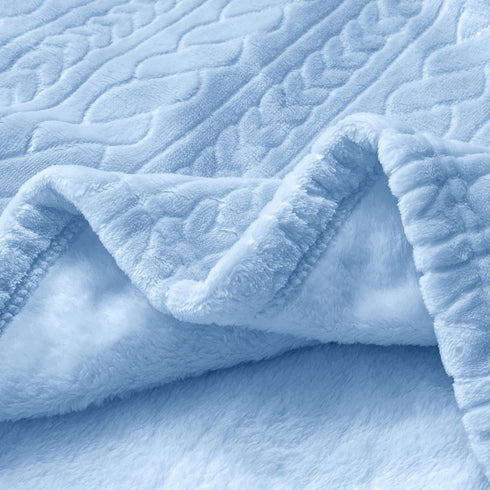 3D Cozy (30x40 inch, BORITAR Fleece Baby Blanket for Girls Boys Fluffy Fuzzy Flannel Soft Warm Plush Bed Blanket