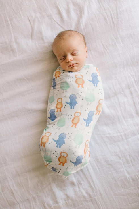 Max Premium Knit Baby Swaddle Blanket in Copper Pearl - Large Size