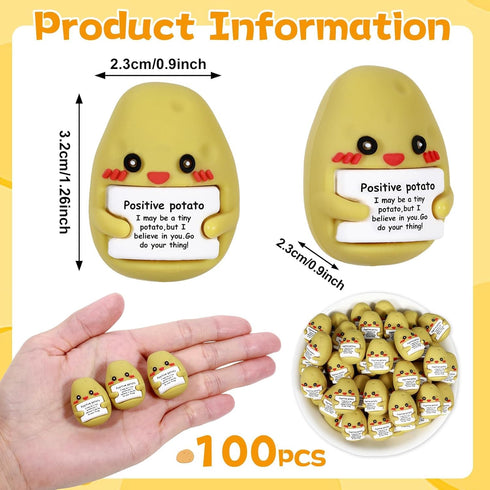 50 party greeting Pcs Mini Rubber Potato Gifts Positive Inspirational Potato Figures Bulk Motivational Potatoes