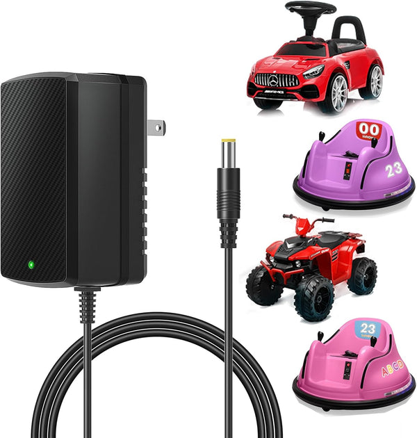 6V Battery Charger for Kids Ride On Car Toys, Wrangler SUV Dynacraft, Kid Trax Toddler Quad, Kidzoon Bumper