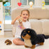 20'' MorisMos Dachshund Stuffed Animal Plush Toys, Realistic Long Haired Dachshund Toys Gift for Kid Toddler Women