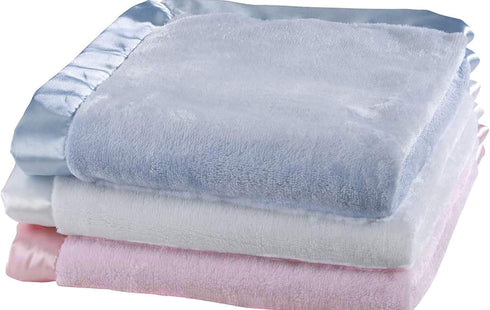 Baby Blankets with Name and Year (Blue, 30x40) Woodland Animals Bear Adventure for Newborn Baby Room Nursery Christening