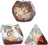Gate Keeper Games and Dice: Inclusion Puppy Dice - 7pc RPG Set, Tan Puppy in Clear Resin