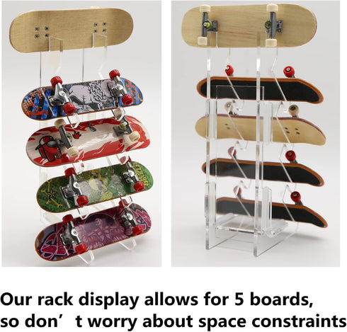 Finger Skateboard Display Rack, Pro Finger Board Racks Floor Stand, Five-Layer Skateboard Holder for Mini Skateboards