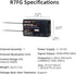 R7FG 7 2.4Gh RC8X/RC4GS V3/RC6GS V3/T8S/T8FB Radiolink Channels RC Gyro Receiver, Voltage Telemetry Long Range Control