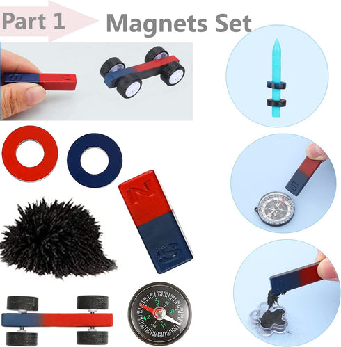STEM Science Kit, Magnets Learning, Basic Circuit Learning, Green Alternative Energy Lab Kits for Kids