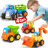 HOLA Toys for 1 Year Old Boy Birthday Gift - 4 PCS Toy Trucks, 4WD Friction Power Car Toys for 2 Year Old Boy