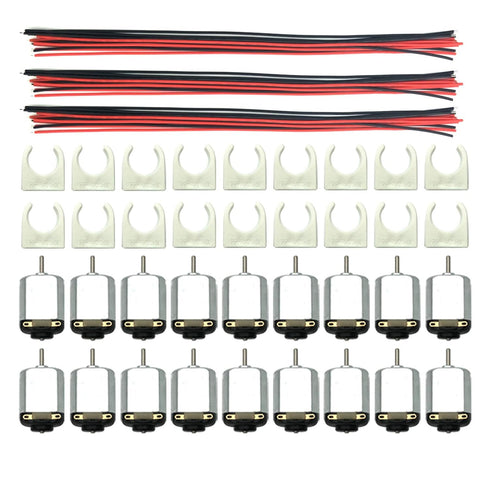 18 Set 1.5-3V 24000RPM EUDAX DC Motors Kit,Mini Electric Hobby Motor with AA Battery Holder for STEM DIY Toy