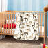 KICPOAY Brown Giraffe Elephants Baby Swaddle Blanket for Boys and Girls, Muslin Baby Receiving Swaddle Blanket, Soft
