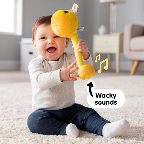 Lamaze Wacky Giraffe Sensory Baby Toy, Educational Infant Toy with Sound Effects for Fine Motor Skills