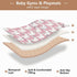 EtherSpher Cozy foldablummy 50'' 50''alfombras Classical Peach White Houndstooth Large Non-Slip Baby Floor Play mat