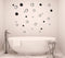 90 Large Soap Bubbles Wall Decals, Vinyl Stickers for Bathroom, Bedroom, Nursery Decor (Black)