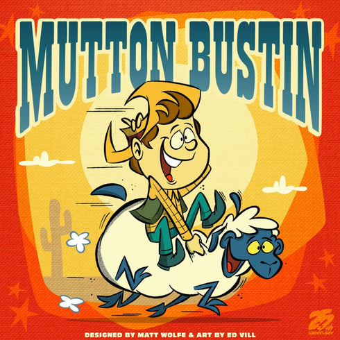 Mutton Bustin Rodeo Themed Party Board Game - For 2 to 4 Players, 25th Century Games