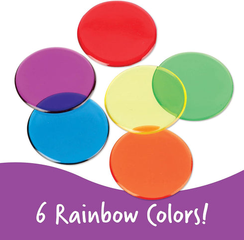 Learning Resources Transparent Color Counting Chips - 250 Pieces, Math Counters for Kids, Ages 5+, Perfect for Bingo