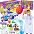 UNGLINGA 30 Experiments Science Kit for Kids, Chemistry Set with Lab Coat for STEM Learning and Role Play