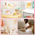 13 9. 1 7. 1 Inch(Pink Pickmesh Baby Shower Storage Basket with Gift Bags Rectangular Ribbons Collapsible Canvas