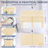 ACGROW Elbow Set 1.5 Bath Kneeler and Rest Pad - Comfortable Thick Baby Bath Kneeler Pads with Toys Organizer, Non-Slip