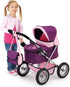 Bayer Stylish Baby Doll Pram Stroller - Purple & Pink with Adjustable Handle