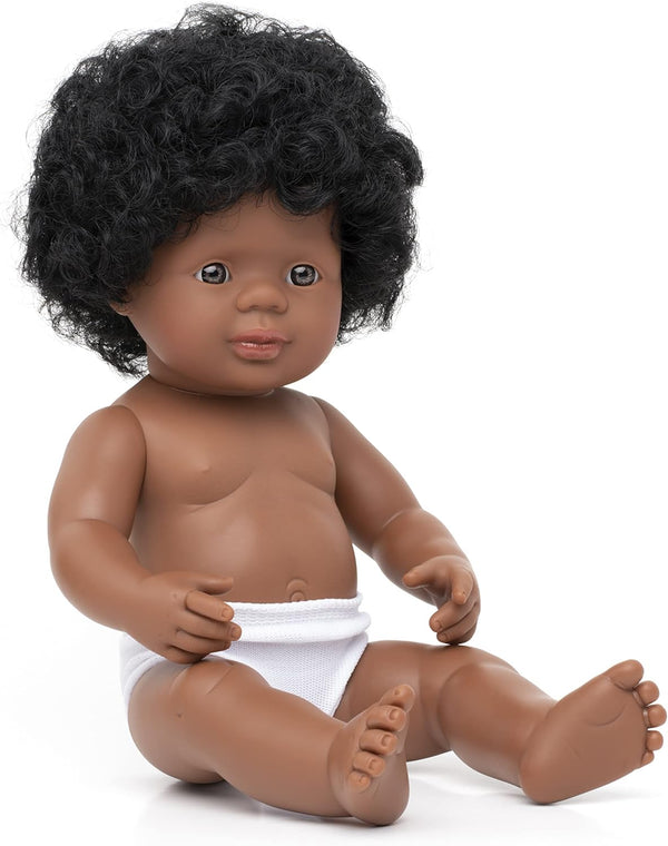 Miniland 15'' African-American Girl Anatomically Correct Baby Doll