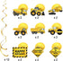 Blulu 30 Pieces Construction Zone Birthday Party Supplies Hanging Swirl Decorations, Traffic Theme Streamers for Kids